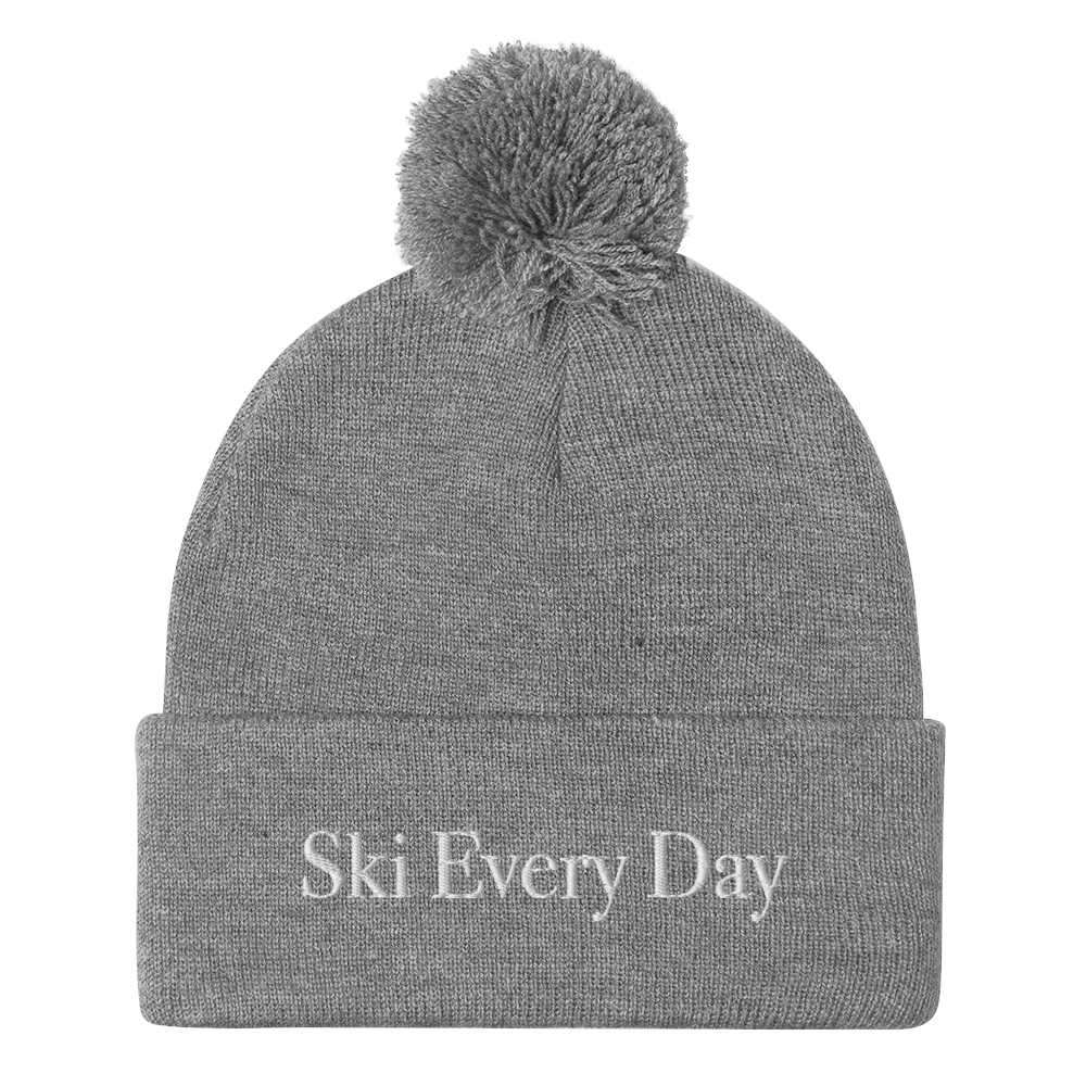 Ski Every Day - Pom Pom Beanie