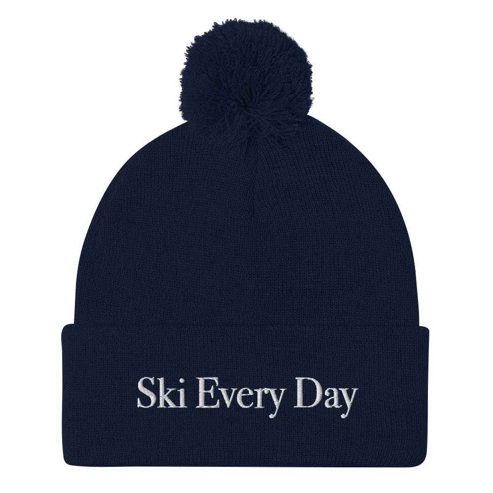 Ski Every Day - Pom Pom Beanie